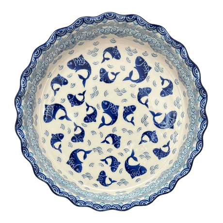 Quiche/Pie Dish, 10" in "Koi Pond" by Ceramika Artystyczna | A636-2372X