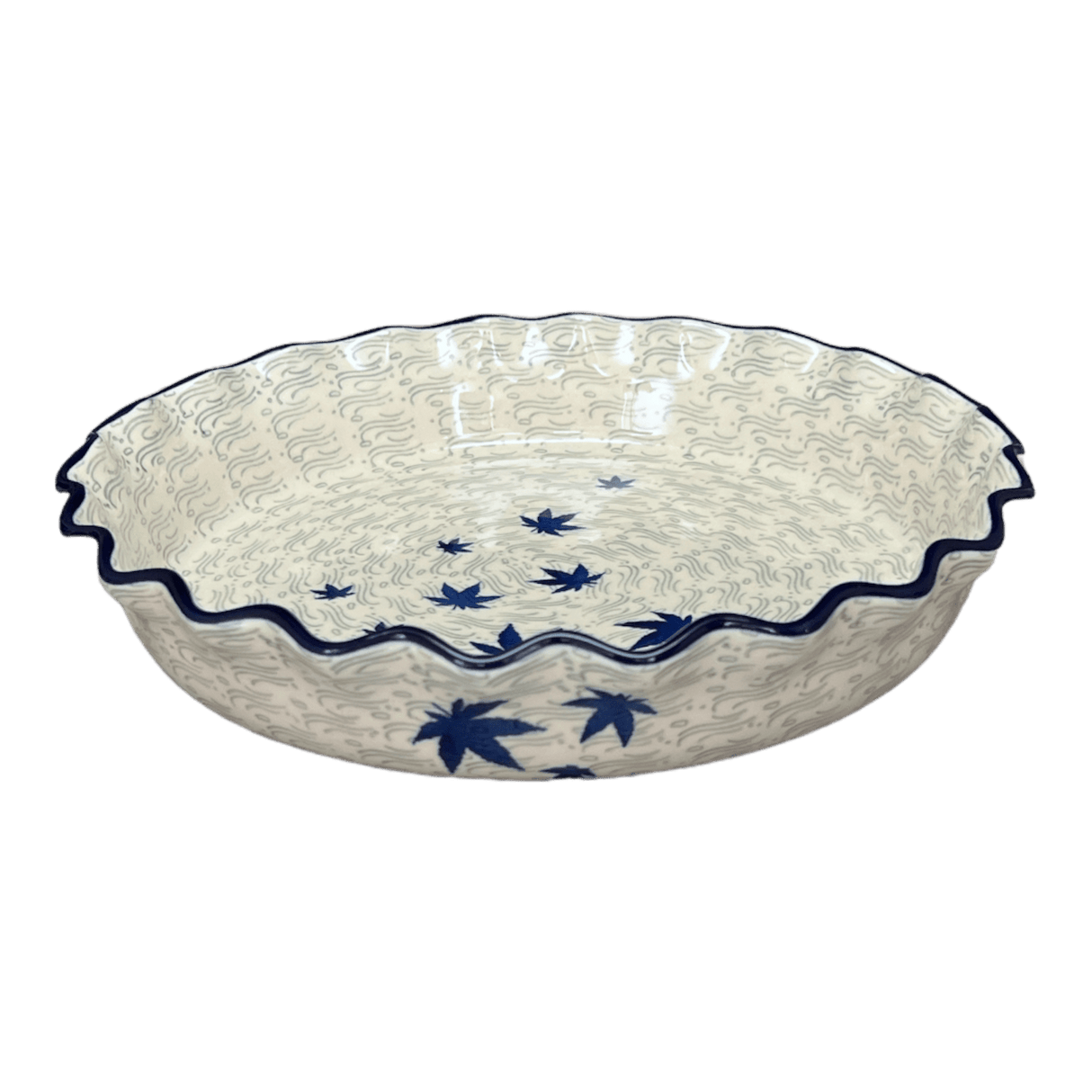 Quiche/Pie Dish, 10" in "Blue Sweetgum" by Ceramika Artystyczna | A636-2545X