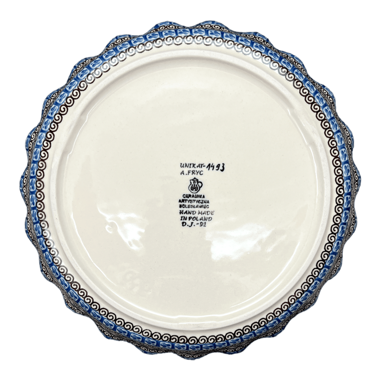 Quiche/Pie Dish, 10" in "Butterfly Parade" by Ceramika Artystyczna | A636-U1493