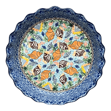 Quiche/Pie Dish, 10" in "Poseidon's Treasure" by Ceramika Artystyczna | A636-U1899