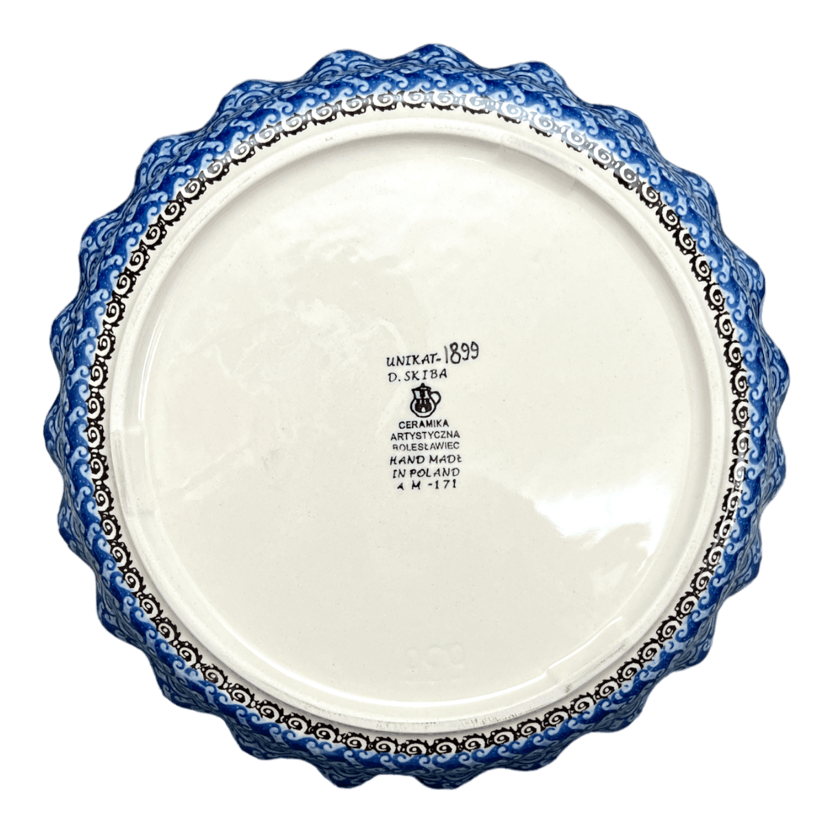 Quiche/Pie Dish, 10" in "Poseidon's Treasure" by Ceramika Artystyczna | A636-U1899