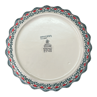 A picture of a Polish Pottery CA 10" Quiche/Pie Dish (Garden Trellis) | A636-U2123 as shown at PolishPotteryOutlet.com/products/10-quiche-pie-dish-garden-trellis-a636-u2123