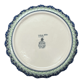 Polish Pottery CA 10" Quiche/Pie Dish (Green Goddess) | A636-U408A Additional Image at PolishPotteryOutlet.com