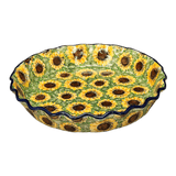 Quiche/Pie Dish, 10" in "Sunflower Field" by Ceramika Artystyczna | A636-U4737