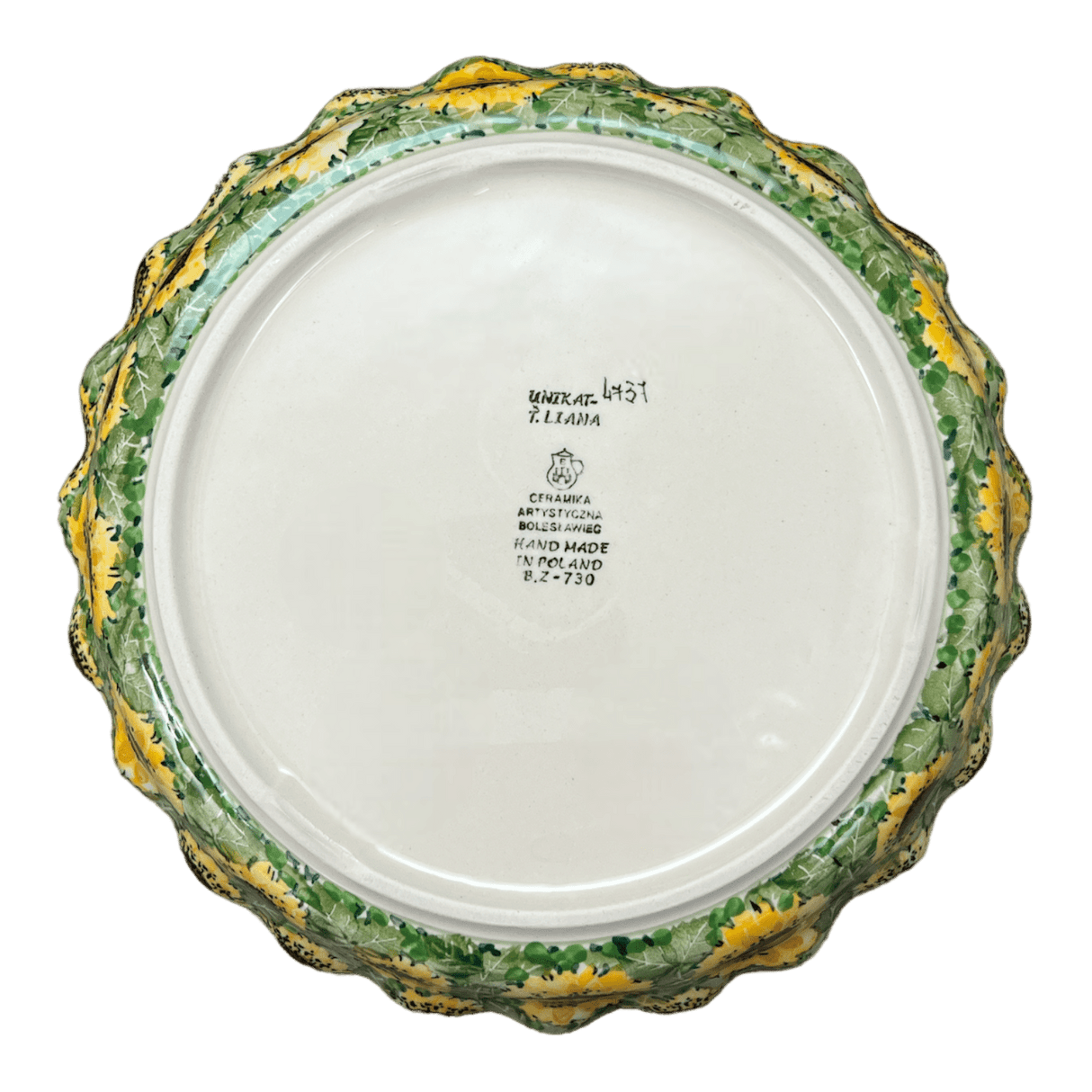 Quiche/Pie Dish, 10" in "Sunflower Field" by Ceramika Artystyczna | A636-U4737