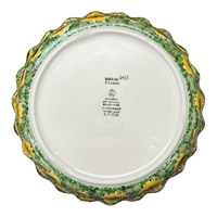 A picture of a Polish Pottery 10" Quiche/Pie Dish (Sunflower Field) | A636-U4737 as shown at PolishPotteryOutlet.com/products/10-quiche-pie-dish-sunflower-field-a636-u4737