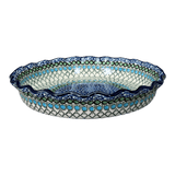 Quiche/Pie Dish, 10" in "Mediterranean Waves" by Ceramika Artystyczna | A636-U72