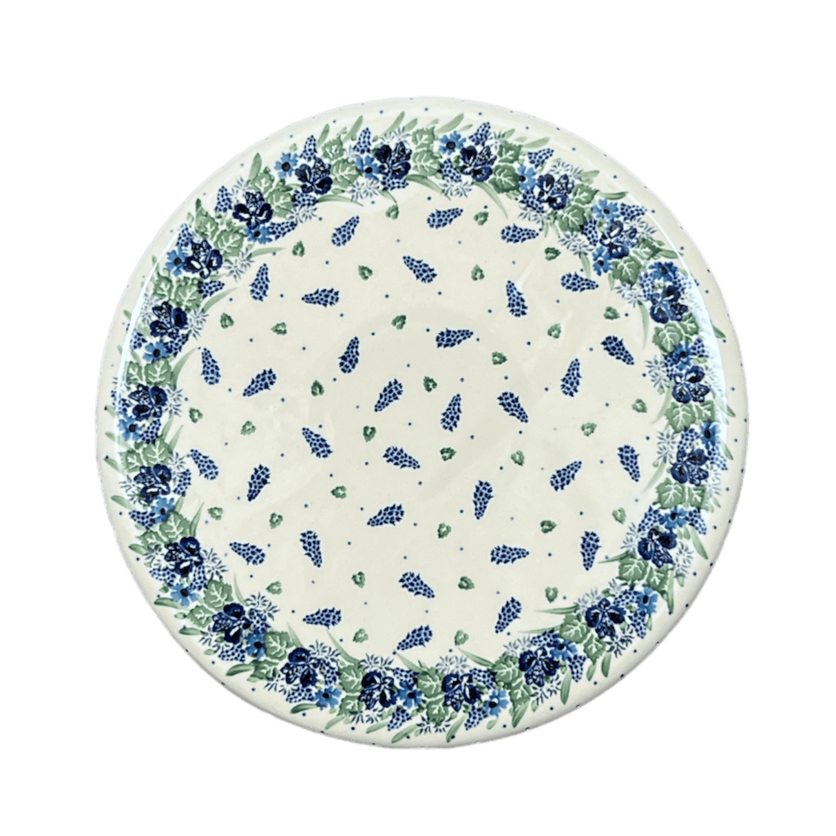 Plate, Round, With Stand, 11" in "Hyacinth in the Wind" by Ceramika Artystyczna | A659-2037X