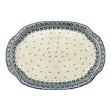 Tray, Oval, Handles, 10.75" x 15.25" in "Winter Aspen" by Ceramika Artystyczna | A684-1995X