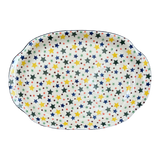 Tray, Oval, Handles, 10.75" x 15.25" in "Star Shower" by Ceramika Artystyczna | A684-359X