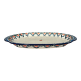 Tray, Oval, Handles, 10.75" x 15.25" in "Strawberry Patch" by Ceramika Artystyczna | A684-721X