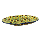 Tray, Oval, Handles, 10.75" x 15.25" in "Sunflower Field" by Ceramika Artystyczna | A684-U4737