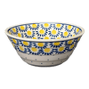 Polish Pottery Ridged 5.5" Bowl (Sunny Circle) | A696-0215 at PolishPotteryOutlet.com
