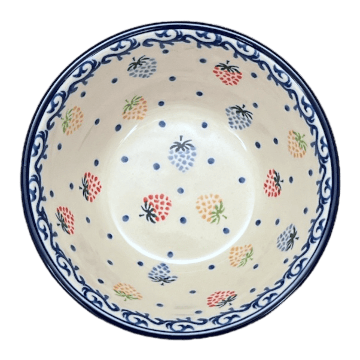 Bowl, Round, Ridged, 5.5" in "Mixed Berries" by Ceramika Artystyczna | A696-1449X