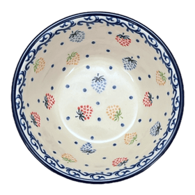 Polish Pottery CA 5.5" Ridged Bowl (Mixed Berries) | A696-1449X Additional Image at PolishPotteryOutlet.com