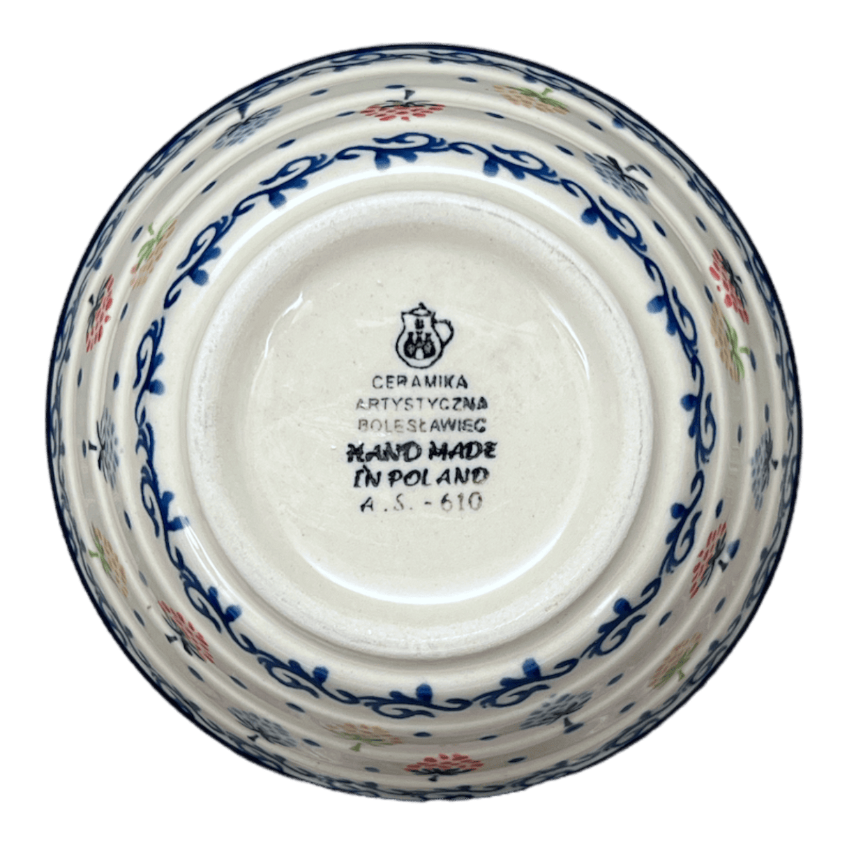 Bowl, Round, Ridged, 5.5" in "Mixed Berries" by Ceramika Artystyczna | A696-1449X