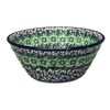 Polish Pottery CA 5.5" Ridged Bowl (Ring of Green) | A696-1479X at PolishPotteryOutlet.com