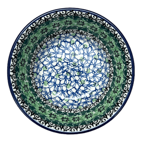 Polish Pottery CA 5.5" Ridged Bowl (Ring of Green) | A696-1479X Additional Image at PolishPotteryOutlet.com