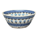 Bowl, Round, Ridged, 5.5" in "Blue Fan Dance" by Ceramika Artystyczna | A696-1981X