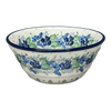 Polish Pottery CA 5.5" Ridged Bowl (Hyacinth in the Wind) | A696-2037X at PolishPotteryOutlet.com