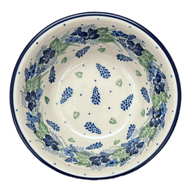 Polish Pottery CA 5.5" Ridged Bowl (Hyacinth in the Wind) | A696-2037X Additional Image at PolishPotteryOutlet.com