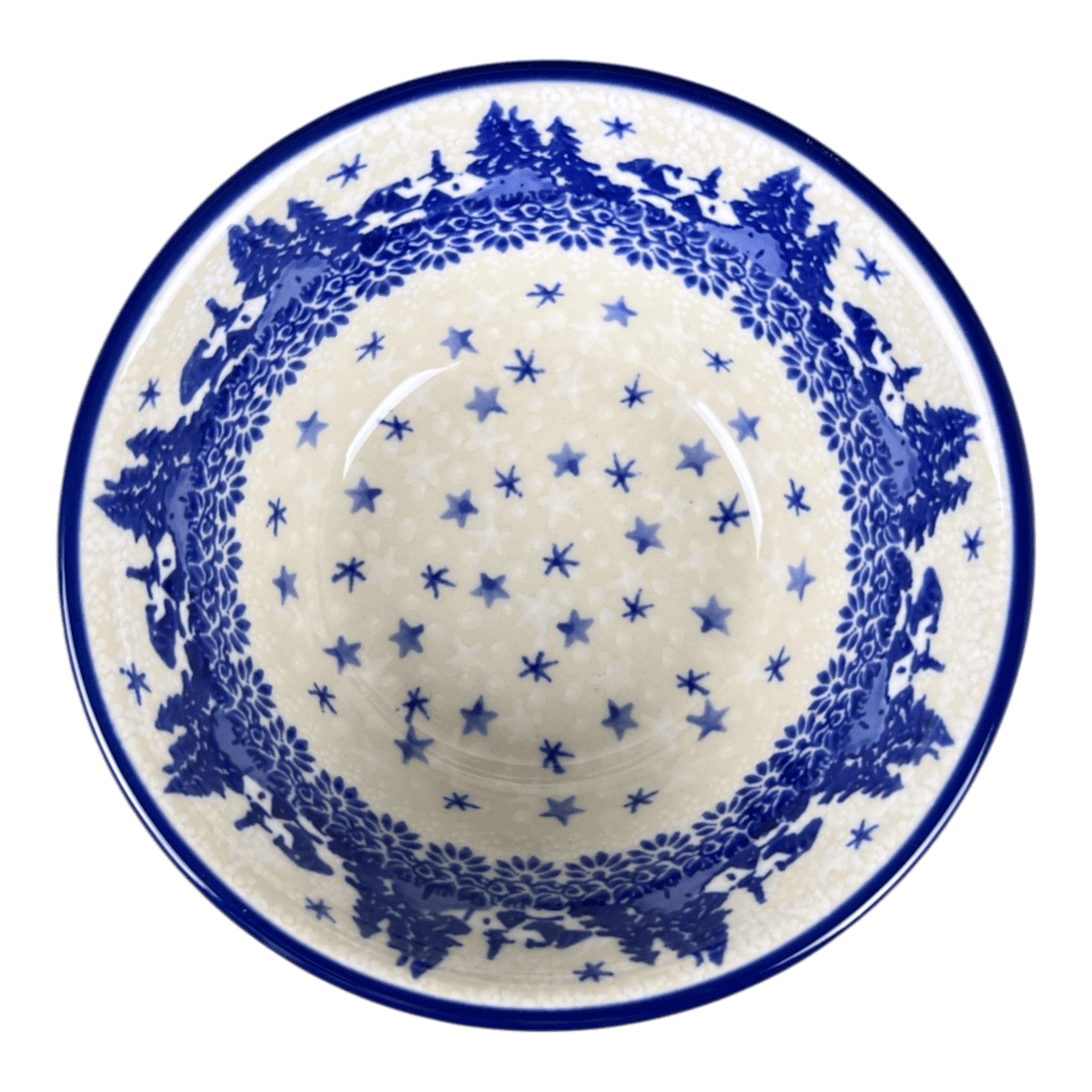 Bowl, Round, Ridged, 5.5" in "Frosted Starlight" by Ceramika Artystyczna | A696-2329X