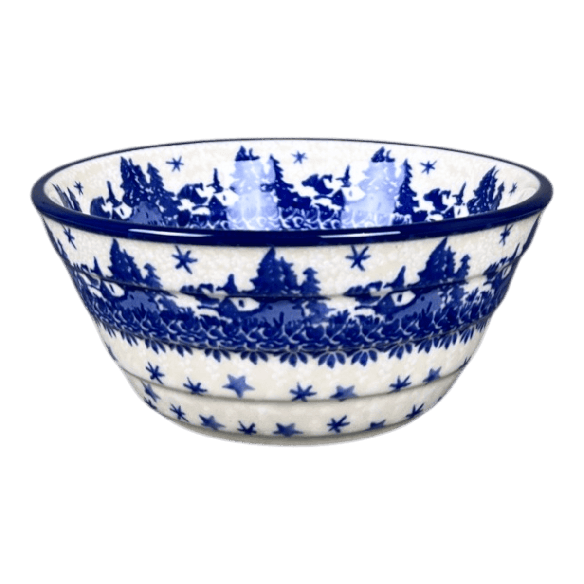 Bowl, Round, Ridged, 5.5" in "Frosted Starlight" by Ceramika Artystyczna | A696-2329X