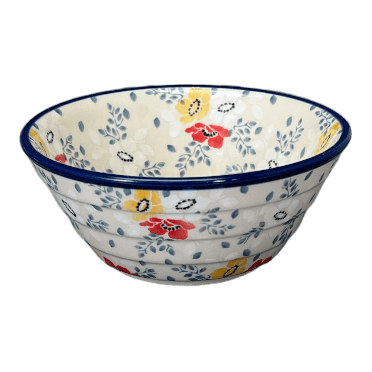 Bowl, Round, Ridged, 5.5" in "Soft Bouquet" by Ceramika Artystyczna | A696-2378X