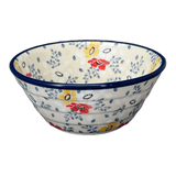 Bowl, Round, Ridged, 5.5" in "Soft Bouquet" by Ceramika Artystyczna | A696-2378X