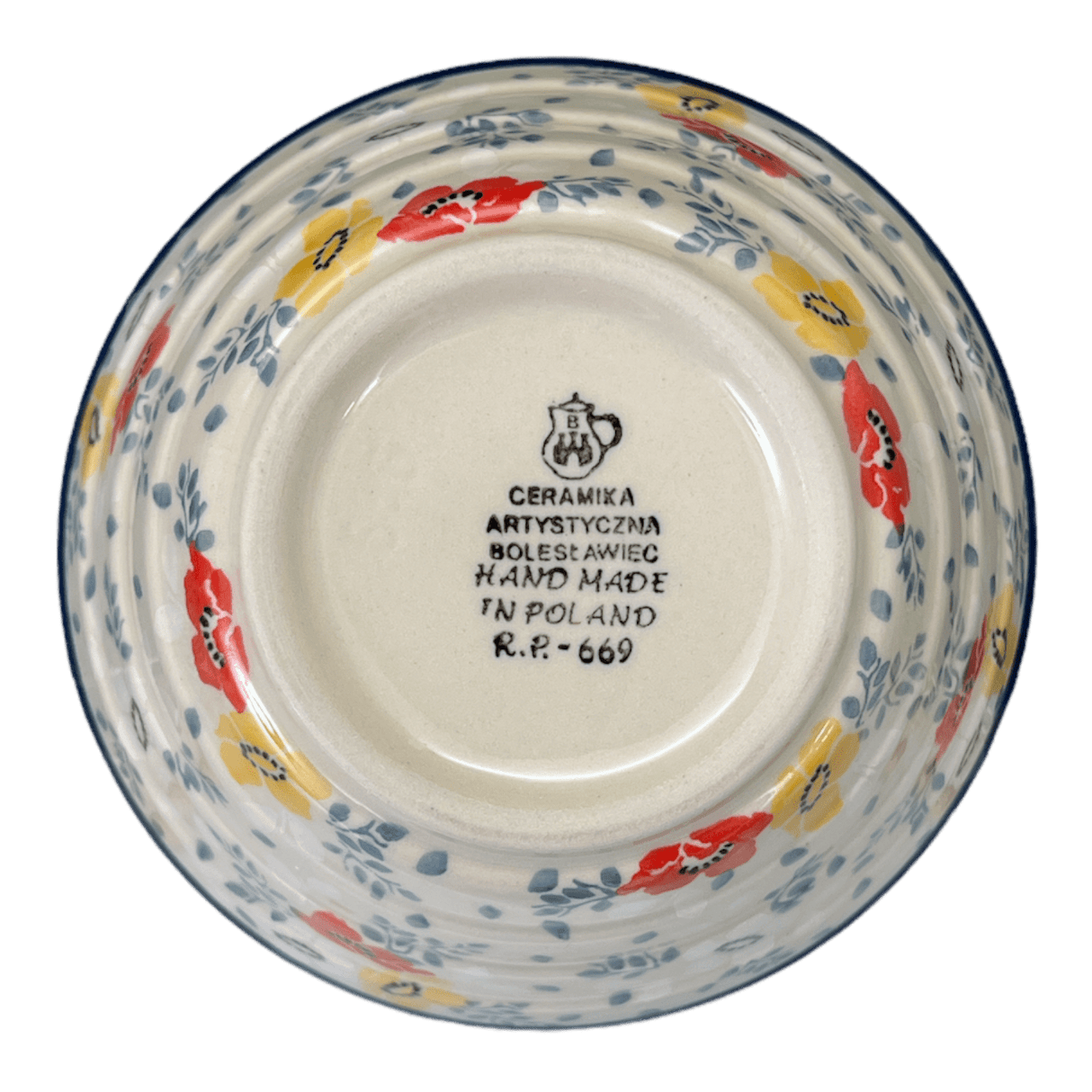 Bowl, Round, Ridged, 5.5" in "Soft Bouquet" by Ceramika Artystyczna | A696-2378X