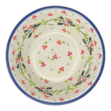 Bowl, Round, Ridged, 5.5" in "Mistletoe Wreath" by Ceramika Artystyczna | A696-2390X