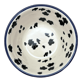 Bowl, Round, Ridged, 5.5" in "Cowabunga - Blue Rim" by Ceramika Artystyczna | A696-2417X