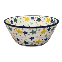 A picture of a Polish Pottery 5.5" Ridged Bowl (Star Shower) | A696-359X as shown at PolishPotteryOutlet.com/products/5-5-ridged-bowl-star-shower-a696-359x