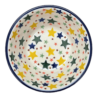 A picture of a Polish Pottery CA 5.5" Ridged Bowl (Star Shower) | A696-359X as shown at PolishPotteryOutlet.com/products/5-5-ridged-bowl-star-shower-a696-359x
