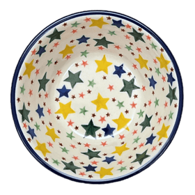 Polish Pottery 5.5" Ridged Bowl (Star Shower) | A696-359X Additional Image at PolishPotteryOutlet.com