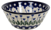 Polish Pottery CA 5.5" Ridged Bowl (Tulip Dot) | A696-377Z at PolishPotteryOutlet.com