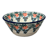 Polish Pottery 5.5" Ridged Bowl (Strawberry Patch) | A696-721X at PolishPotteryOutlet.com