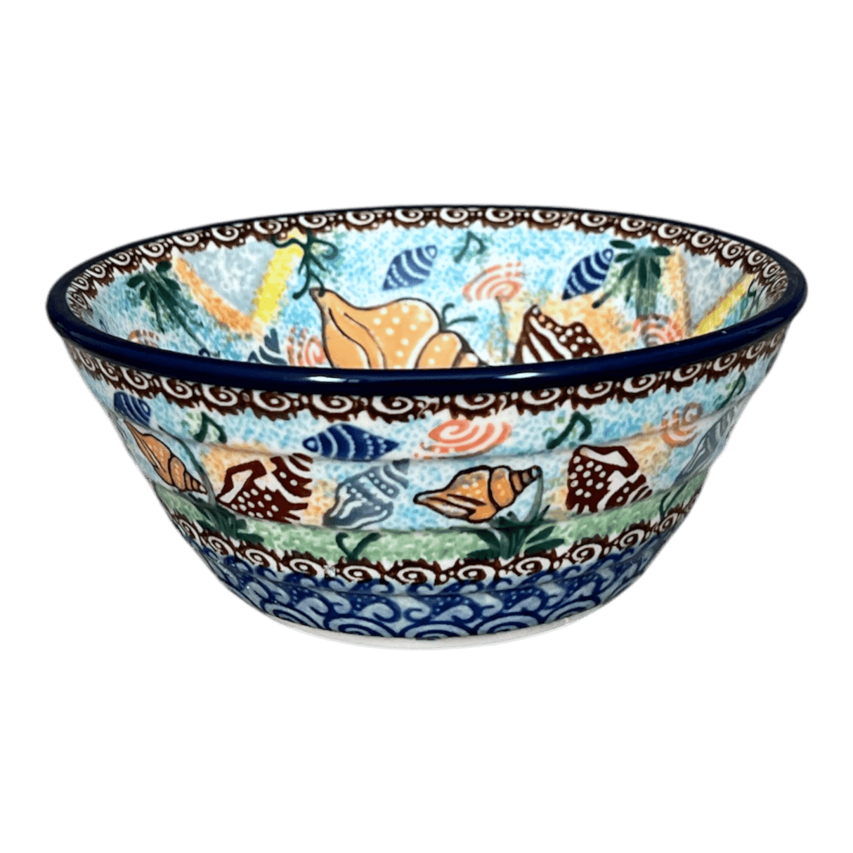 Bowl, Round, Ridged, 5.5" in "Poseidon's Treasure" by Ceramika Artystyczna | A696-U1899