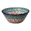 Polish Pottery Ridged 5.5" Bowl (Garden Trellis) | A696-U2123 at PolishPotteryOutlet.com