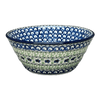 Polish Pottery CA 5.5" Ridged Bowl (Green Goddess) | A696-U408A at PolishPotteryOutlet.com