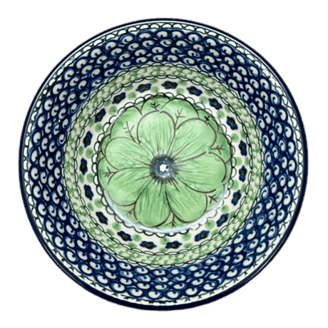 Bowl, Round, Ridged, 5.5" in "Green Goddess" by Ceramika Artystyczna | A696-U408A