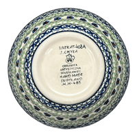 A picture of a Polish Pottery 5.5" Ridged Bowl (Green Goddess) | A696-U408A as shown at PolishPotteryOutlet.com/products/5-5-ridged-bowl-green-goddess-a696-u408a