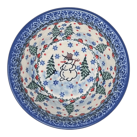 Bowl, Round, Ridged, 5.5" in "Snowman Stroll" by Ceramika Artystyczna | A696-U4661