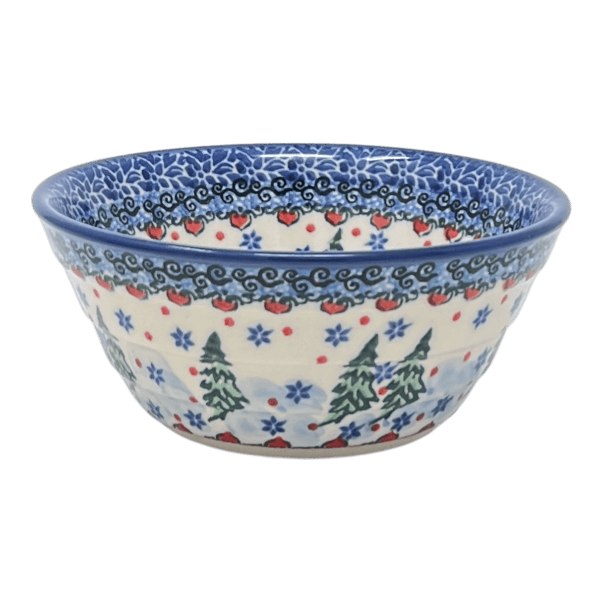 Bowl, Round, Ridged, 5.5" in "Snowman Stroll" by Ceramika Artystyczna | A696-U4661