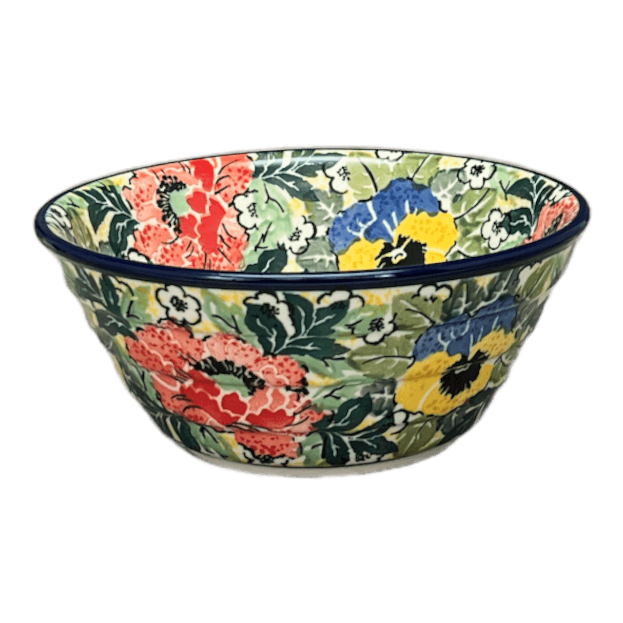 Bowl, Round, Ridged, 5.5" in "Tropical Love" by Ceramika Artystyczna | A696-U4705