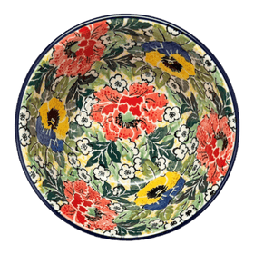 Polish Pottery CA 5.5" Ridged Bowl (Tropical Love) | A696-U4705 Additional Image at PolishPotteryOutlet.com