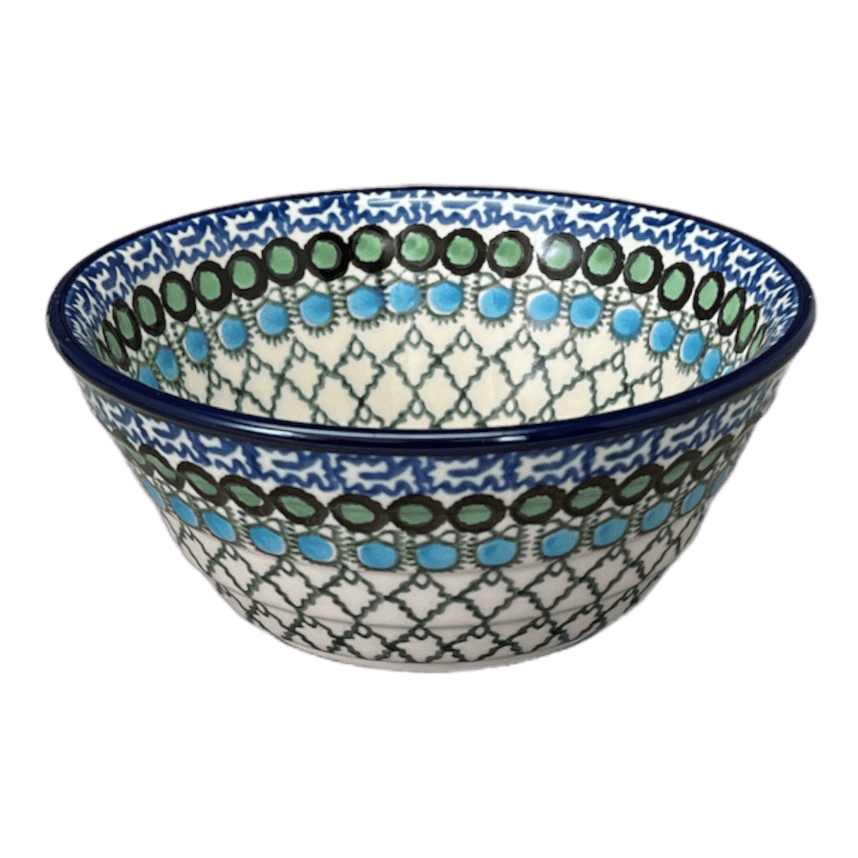 Bowl, Round, Ridged, 5.5" in "Mediterranean Waves" by Ceramika Artystyczna | A696-U72