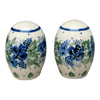 Polish Pottery Small Salt & Pepper Set (Hyacinth in the Wind) | A735S-2037X at PolishPotteryOutlet.com