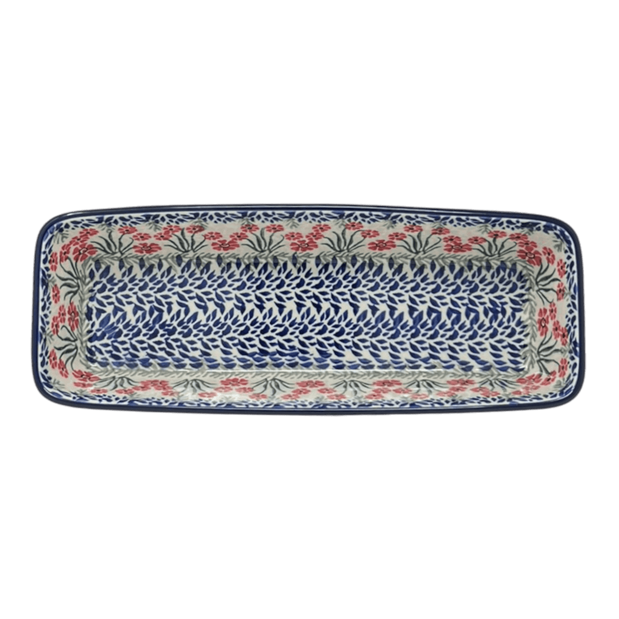 Baker, Bread, Extra Long, 12" x 4.75" in "Red Aster" by Ceramika Artystyczna | A784-1435X