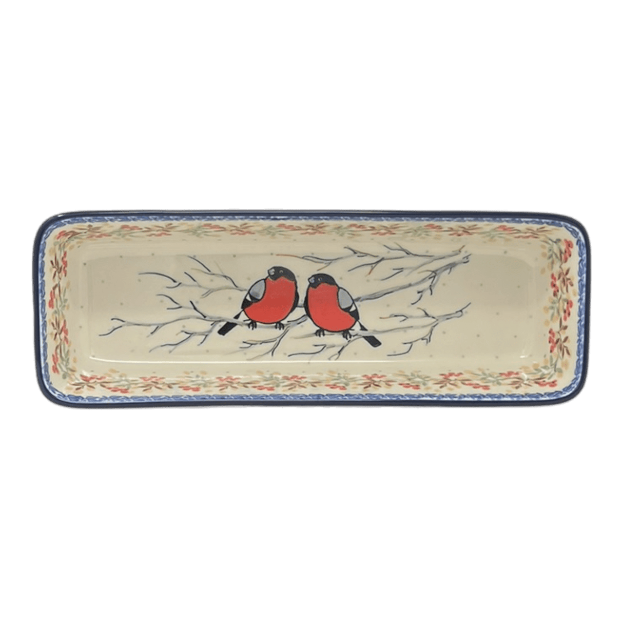 Baker, Bread, Extra Long, 12" x 4.75" in "Bullfinch Banquet" by Ceramika Artystyczna | A784-U4908